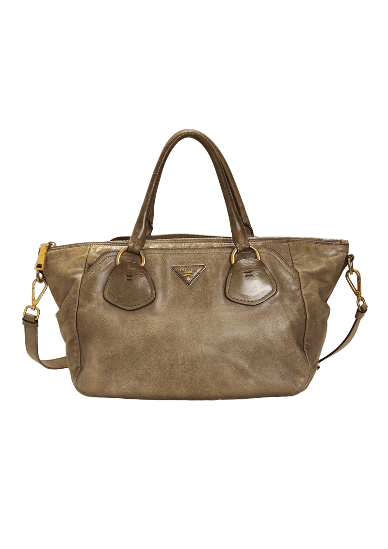 Bolsa Prada Deerskin Satchel Marrom – Gringa