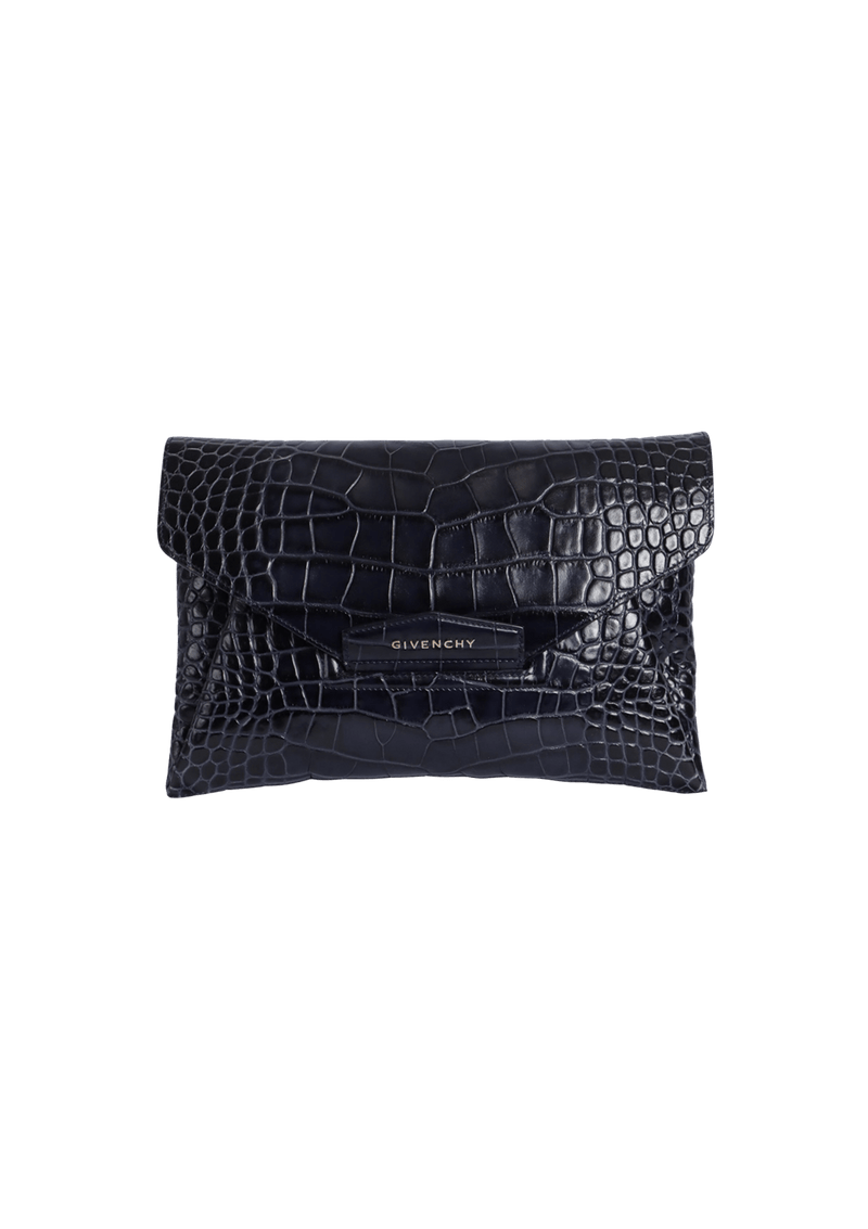 CROCODILE EMBOSSED ANTIGONA CLUTCH