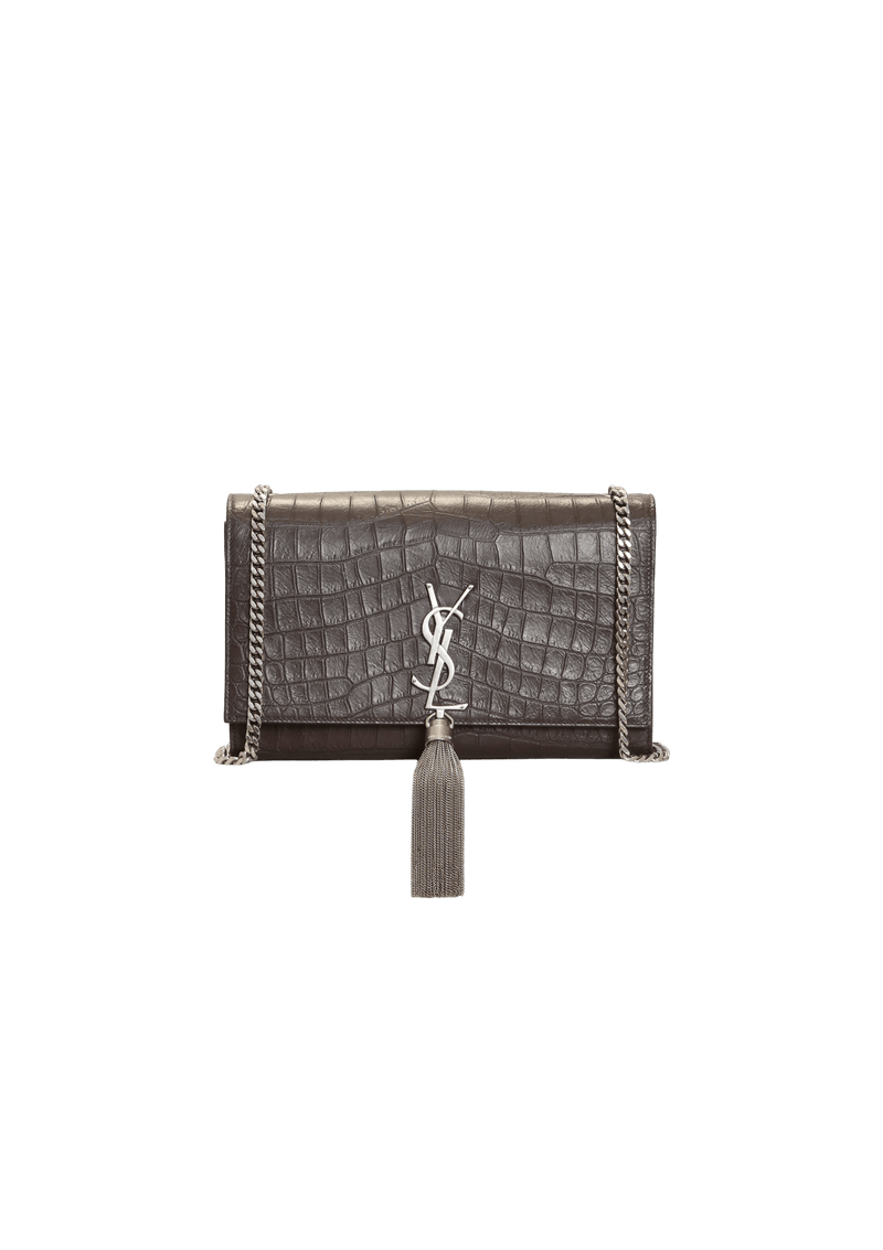 MEDIUM KATE TASSEL CROCODILE EMBOSSED