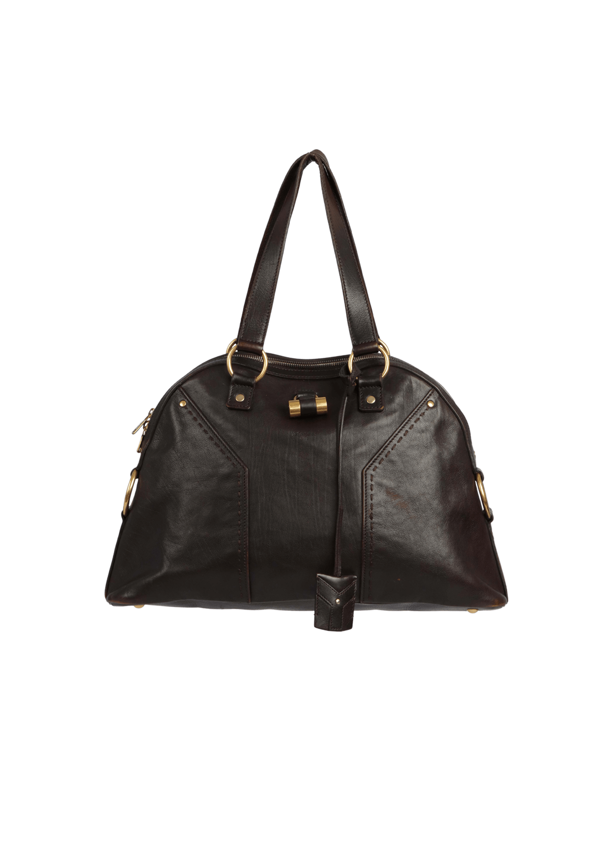 専用　MUSE de Deuxieme Classe vintagesatin BOLSA SAINT LAURENT MUSE BAG MARROM ORIGINAL – Gringa