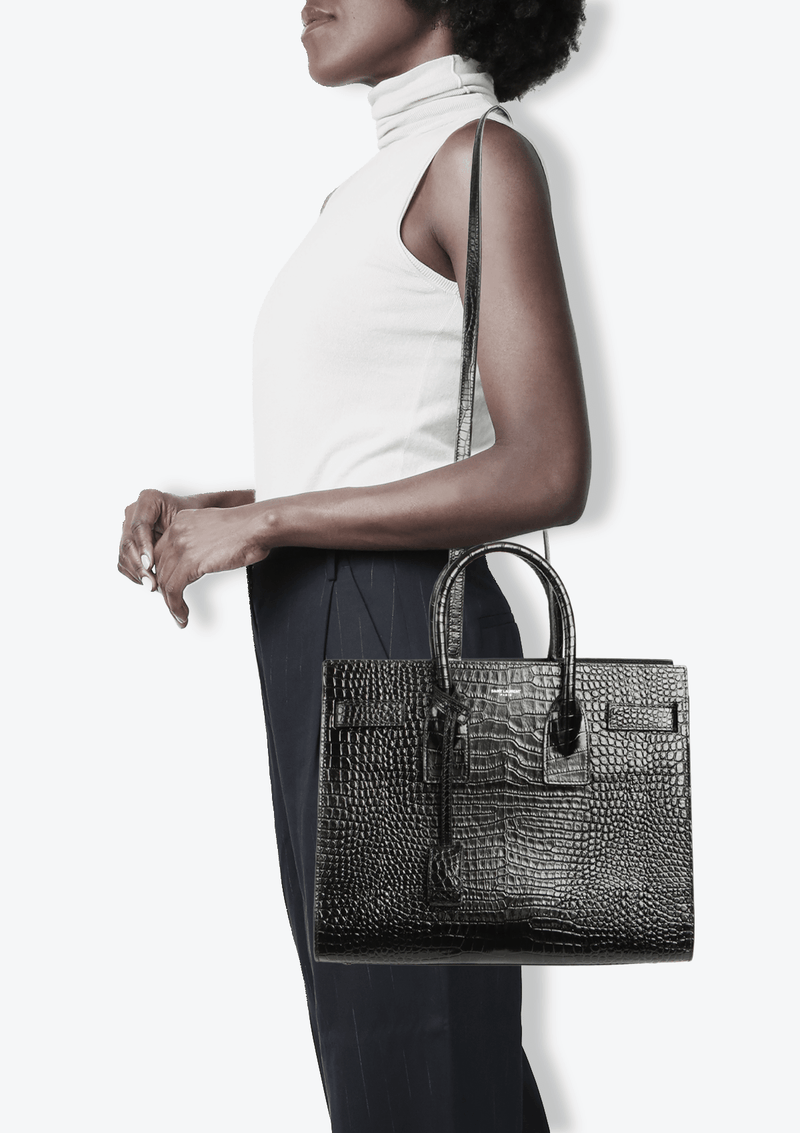 SAC DE JOUR SMALL CROCODILE EMBOSSED