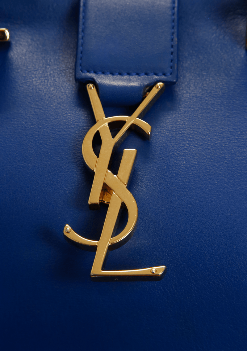 Saint Laurent Baby Monogram Downtown Cabas Ysl Bag in Blue