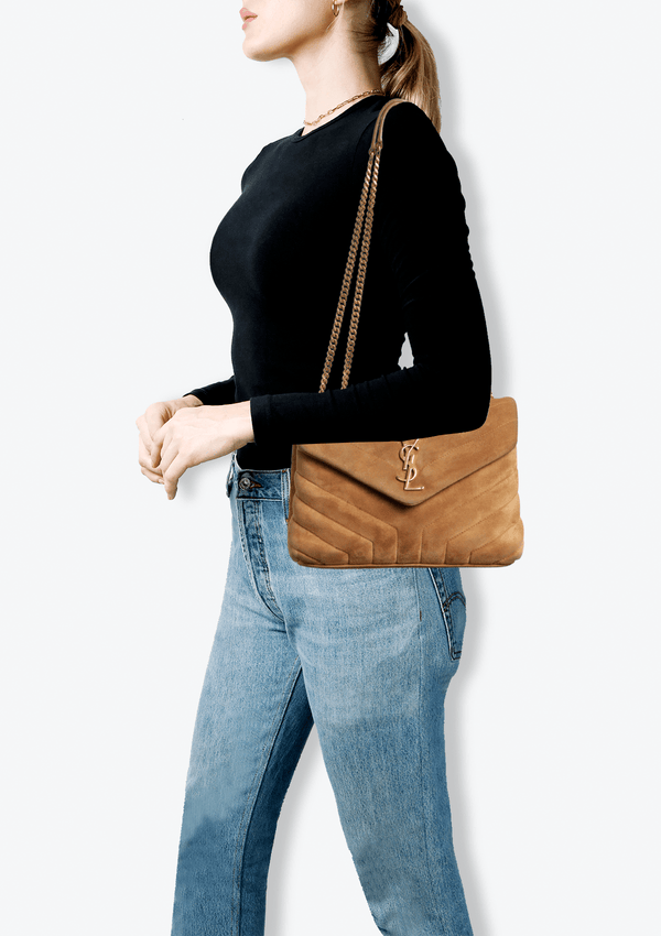 SUEDE SMALL LOULOU BAG
