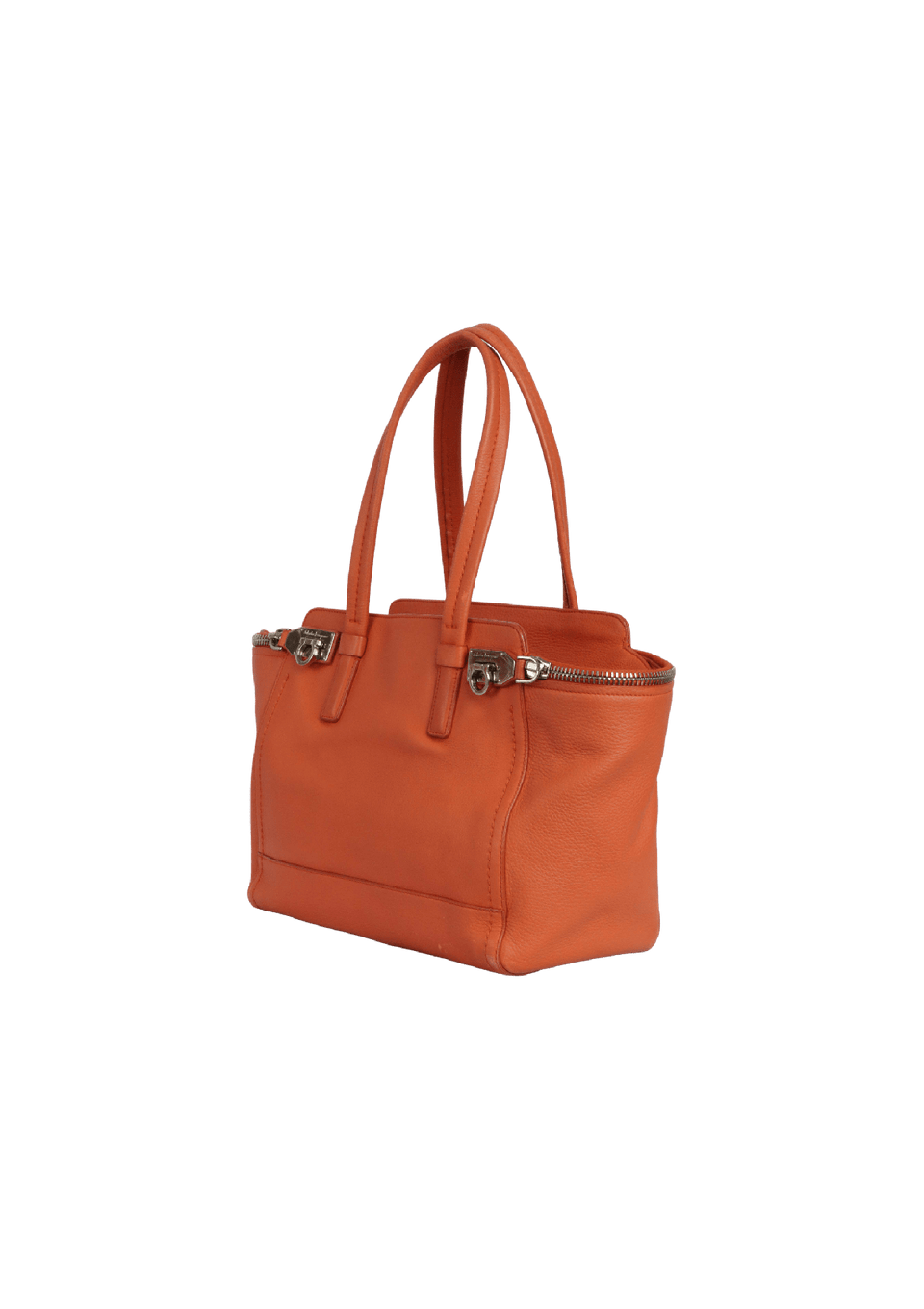 BOLSA SALVATORE FERRAGAMO CALFSKIN VERVE BAG LARANJA ORIGINAL – Gringa