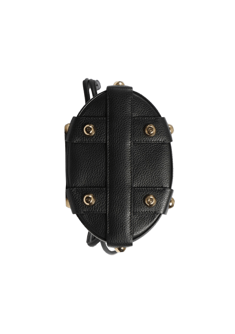 GLAM STUD CAGED BUCKET BAG