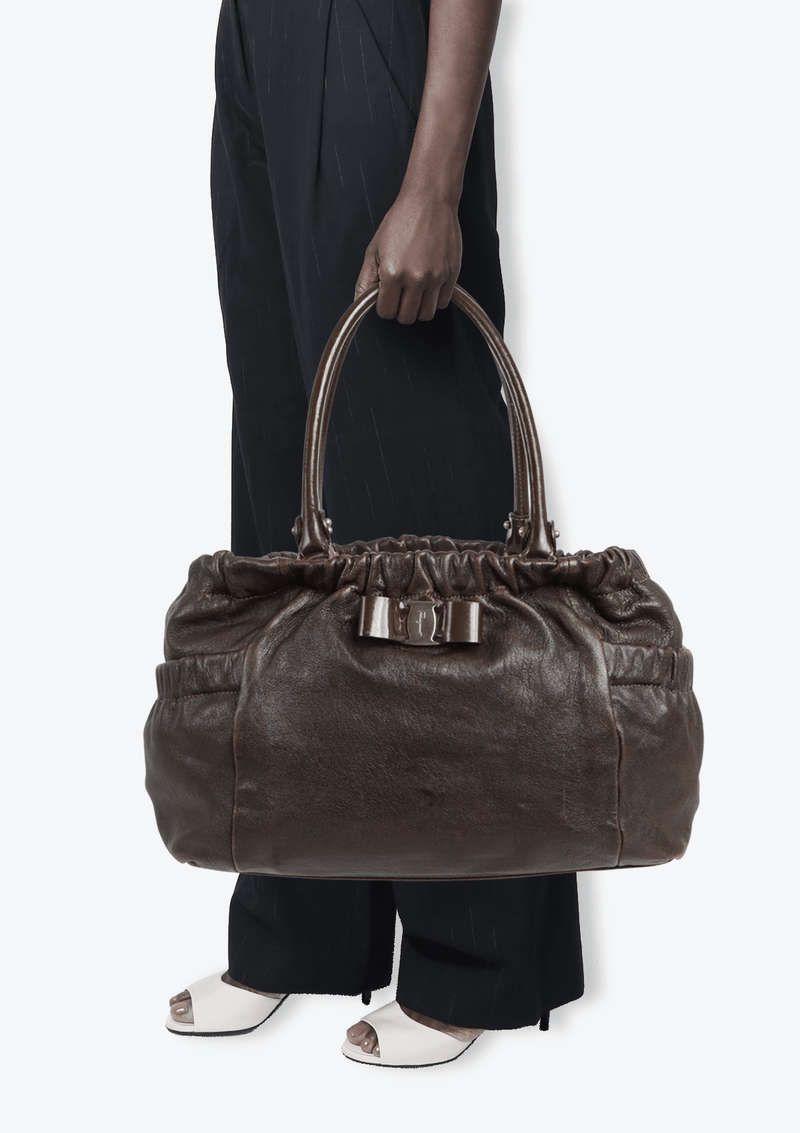 LEATHER HANDLE BAG