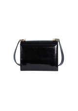 PATENT LEATHER GANCINI SHOULDER BAG