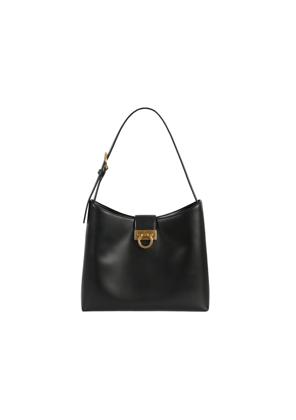 BOLSA SALVATORE FERRAGAMO TRIFOLIO SHOULDER BAG PRETO ORIGINAL