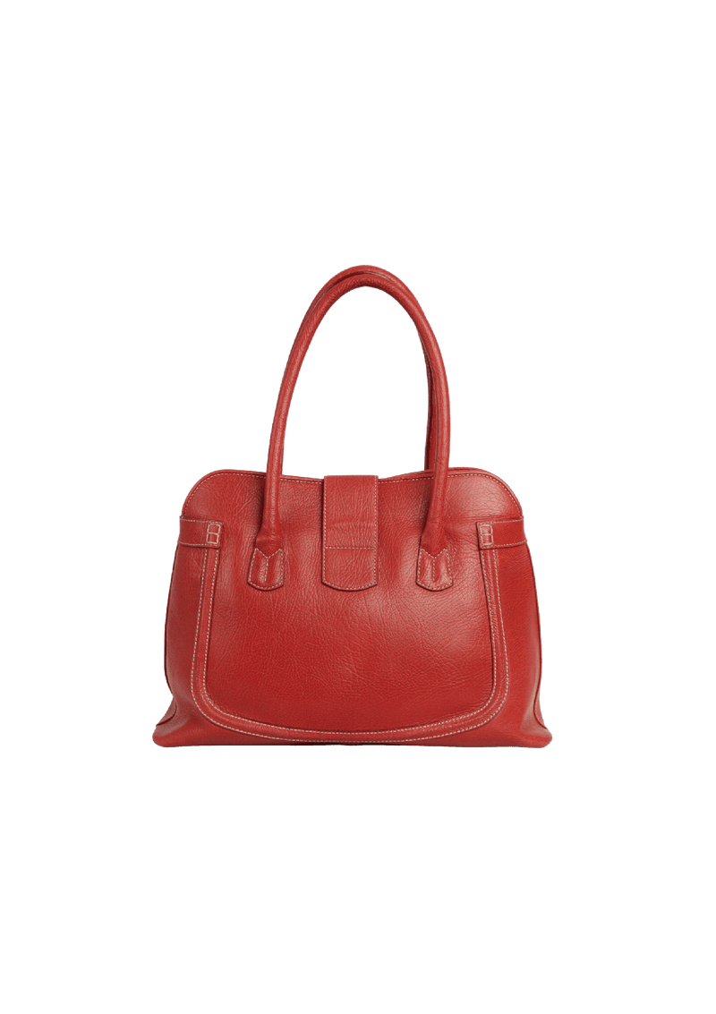 LEATHER BUCKLE CLOUSURE BAG