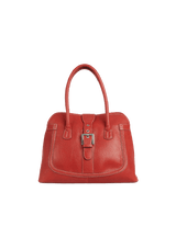 LEATHER BUCKLE CLOUSURE BAG