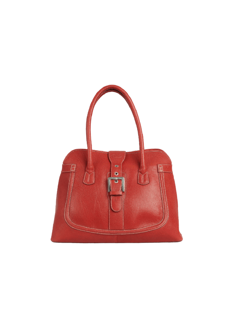 LEATHER BUCKLE CLOUSURE BAG