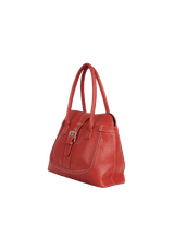 LEATHER BUCKLE CLOUSURE BAG