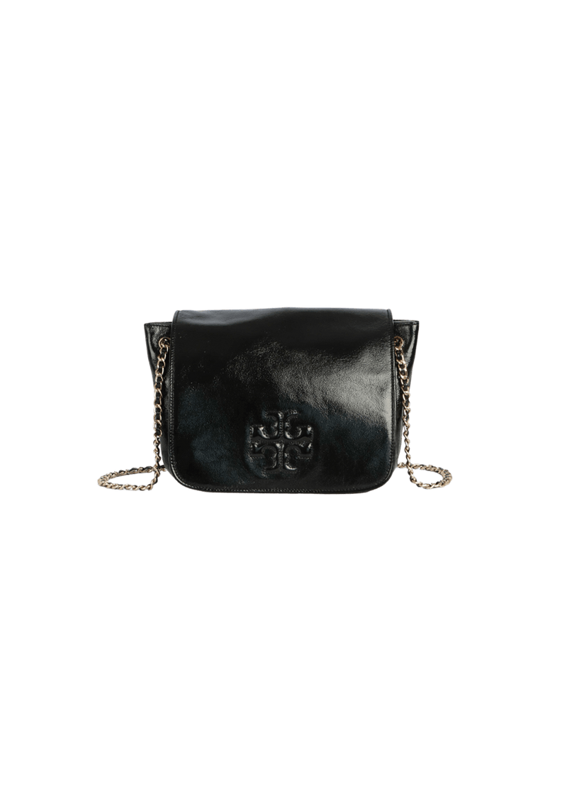 CHARLIE PATENT LEATHER FLAP BAG