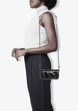 LEATHER CHAIN-LINK BAG