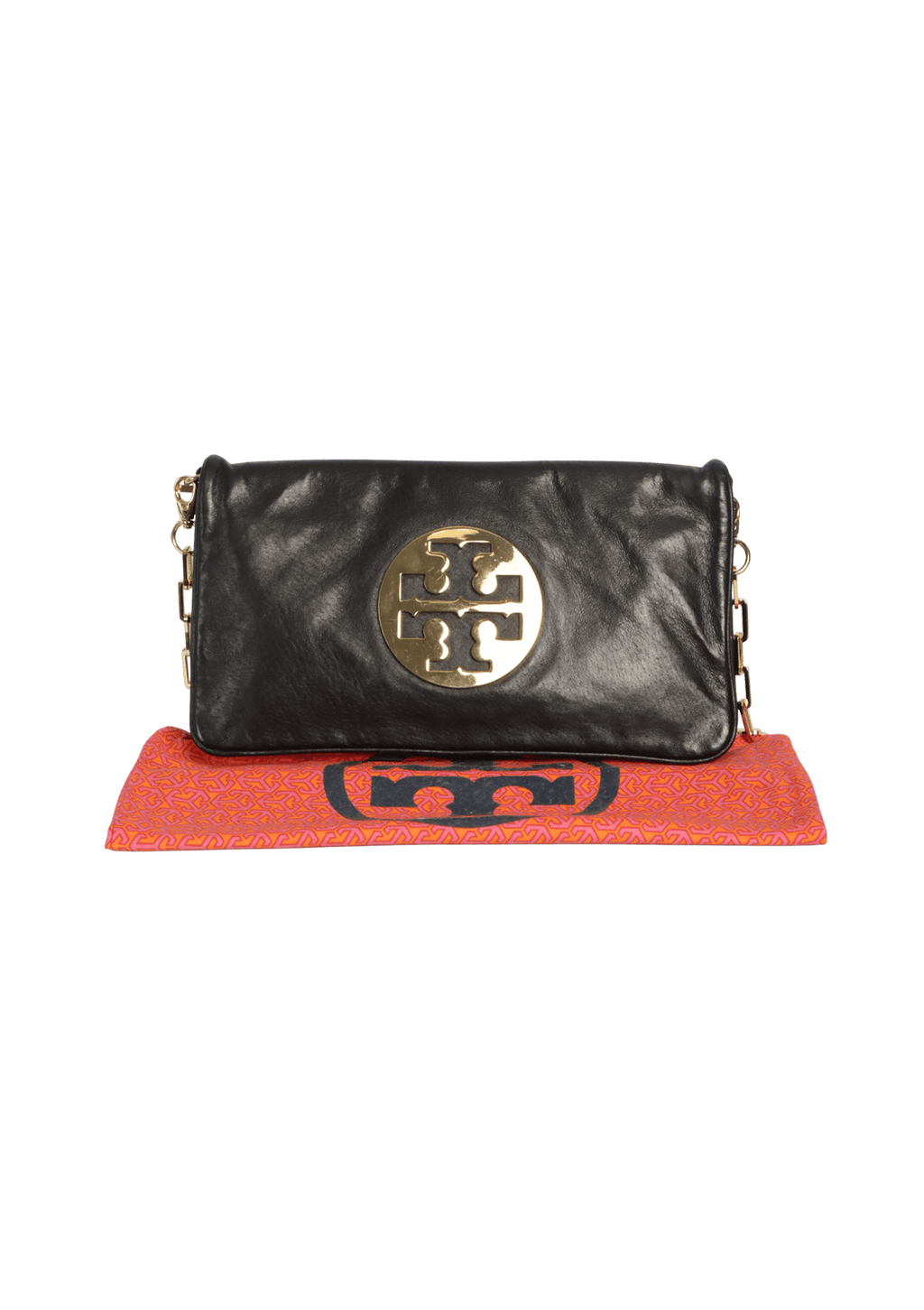 BOLSA TORY BURCH LOGO FLAP BAG PRETO ORIGINAL – Gringa