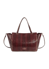 EXOTIC LEATHER ROCKSTUD TOTE