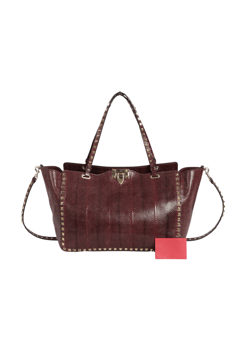 EXOTIC LEATHER ROCKSTUD TOTE