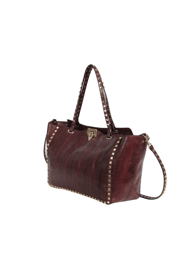 EXOTIC LEATHER ROCKSTUD TOTE