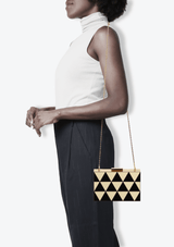 GEOMETRIC BOX CLUTCH