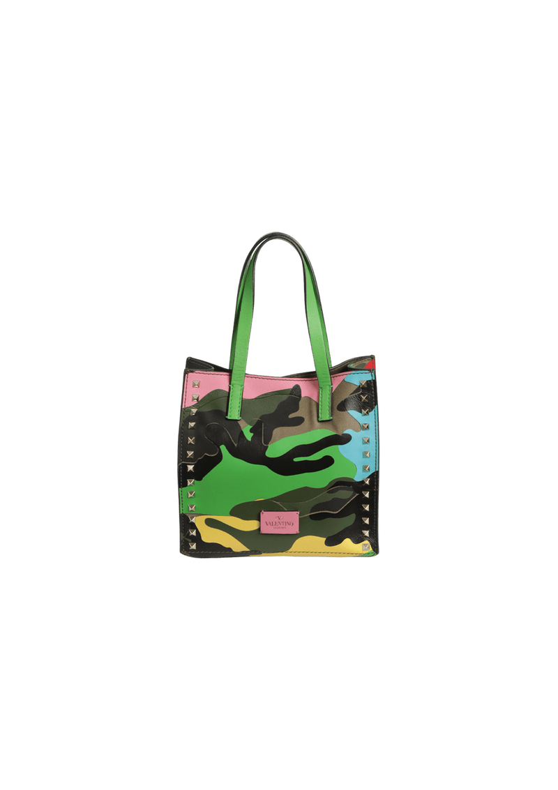 MINI ROCKSTUD CAMOUFLAGE TOTE BAG