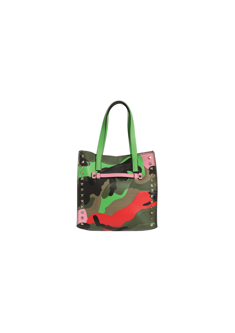 MINI ROCKSTUD CAMOUFLAGE TOTE BAG