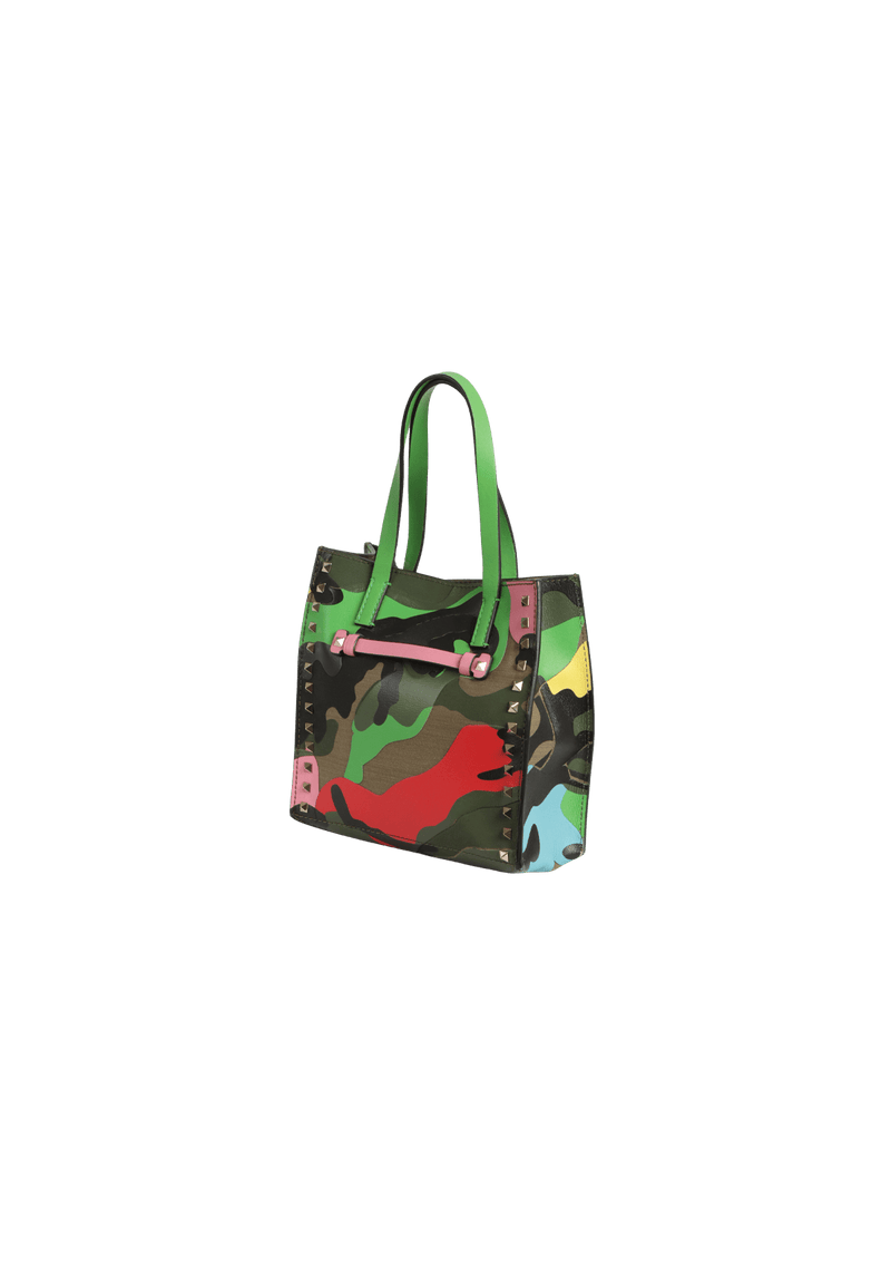 MINI ROCKSTUD CAMOUFLAGE TOTE BAG