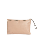ROCKSTUD LEATHER POUCH