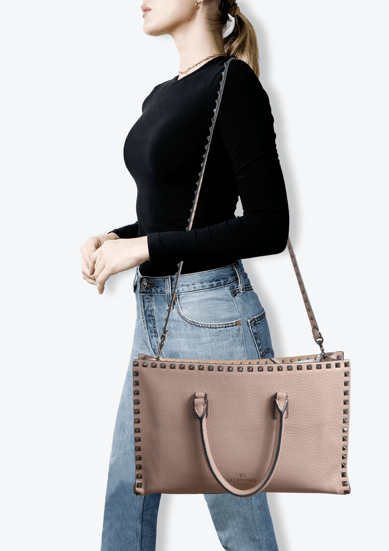 ROCKSTUD TOP HANDLE BAG