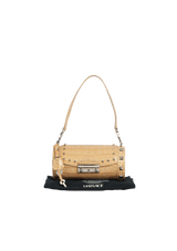 EMBOSSED LEATHER SHOULDER BAG