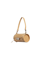 EMBOSSED LEATHER SHOULDER BAG