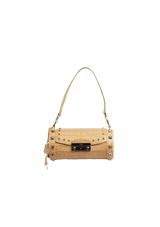 EMBOSSED LEATHER SHOULDER BAG