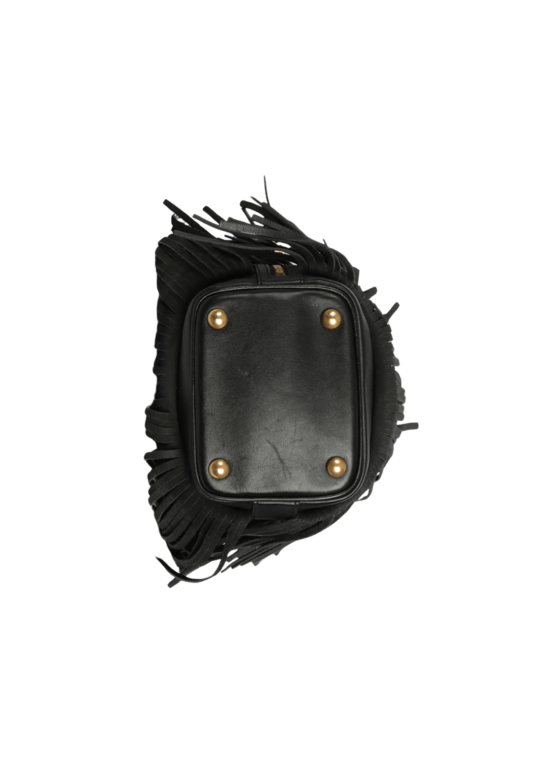 EMMANUELLE FRINGE BUCKET BAG