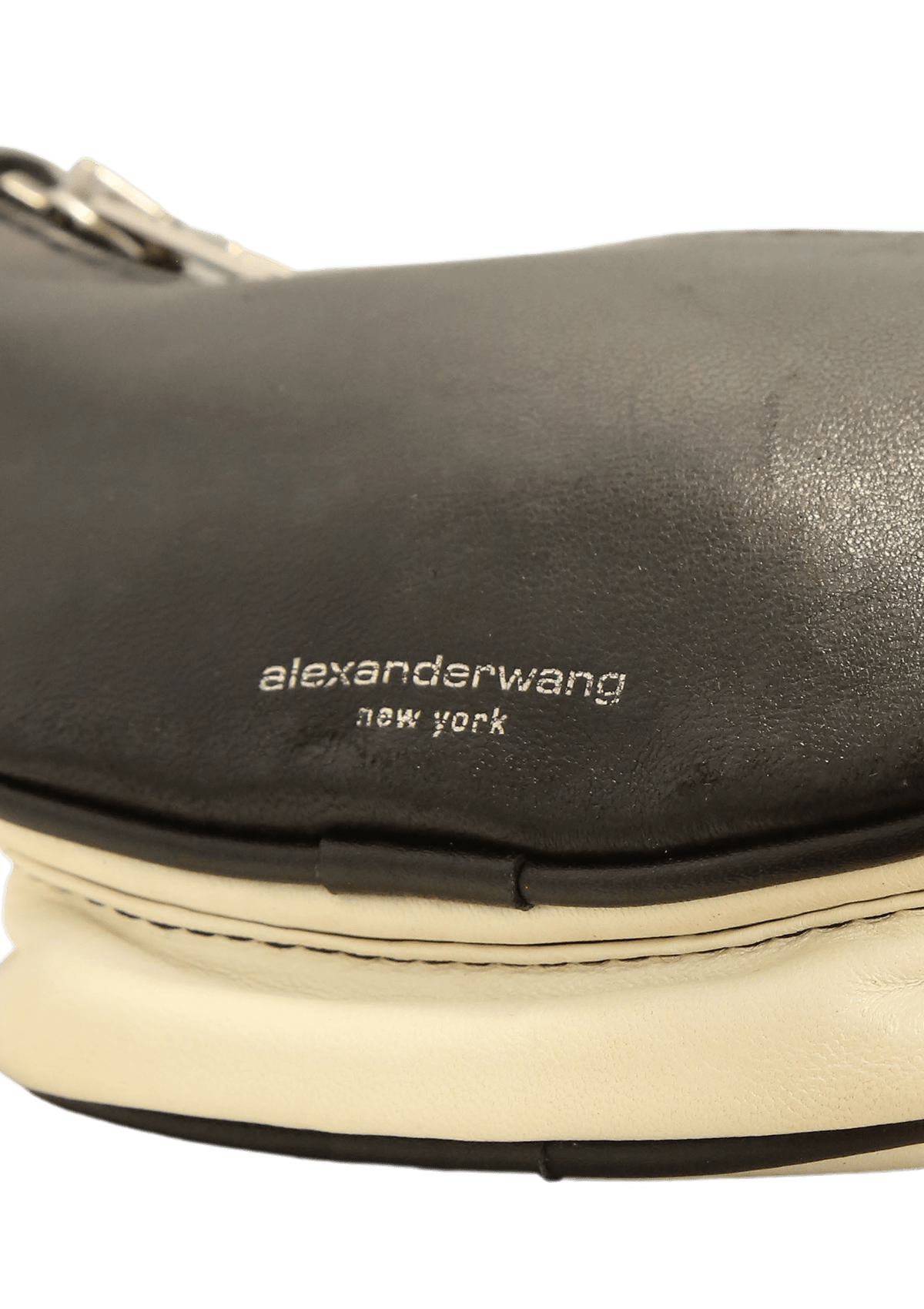 BOLSAS ALEXANDER WANG PADLOCK BELT BAG OFF WHITE ORIGINAL Gringa