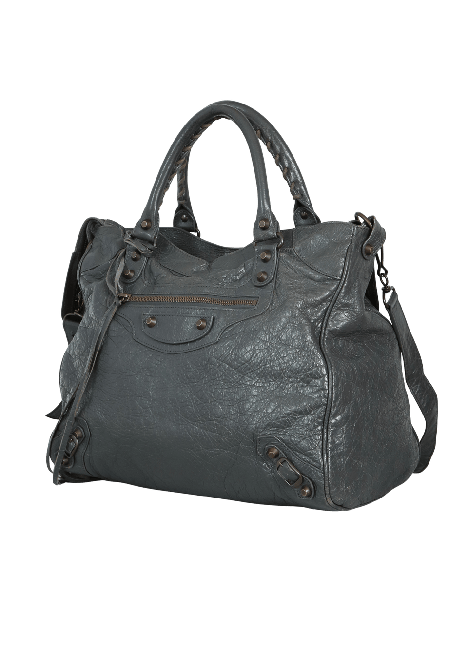 BOLSAS BALENCIAGA MOTOCROSS CLASSIC VELO BAG CINZA ORIGINAL – Gringa