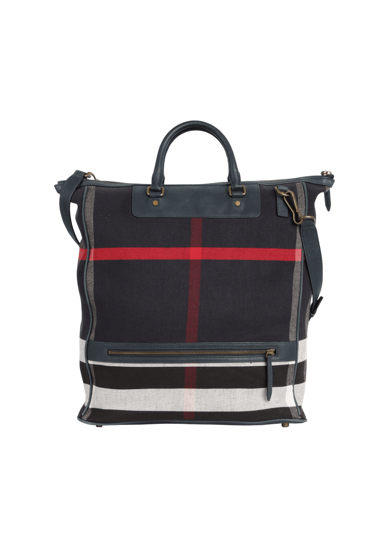 CHECK CANVAS TOTE