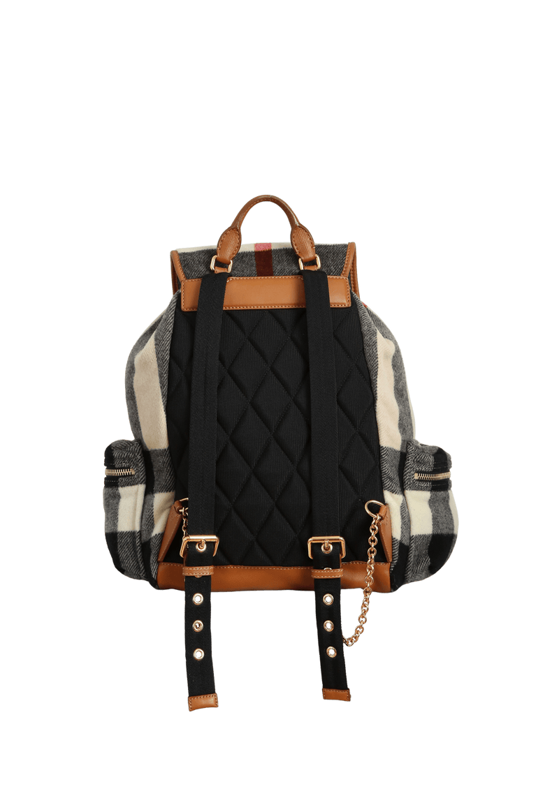 WOOL MEGA CHECK RUCKSACK BACKPACK