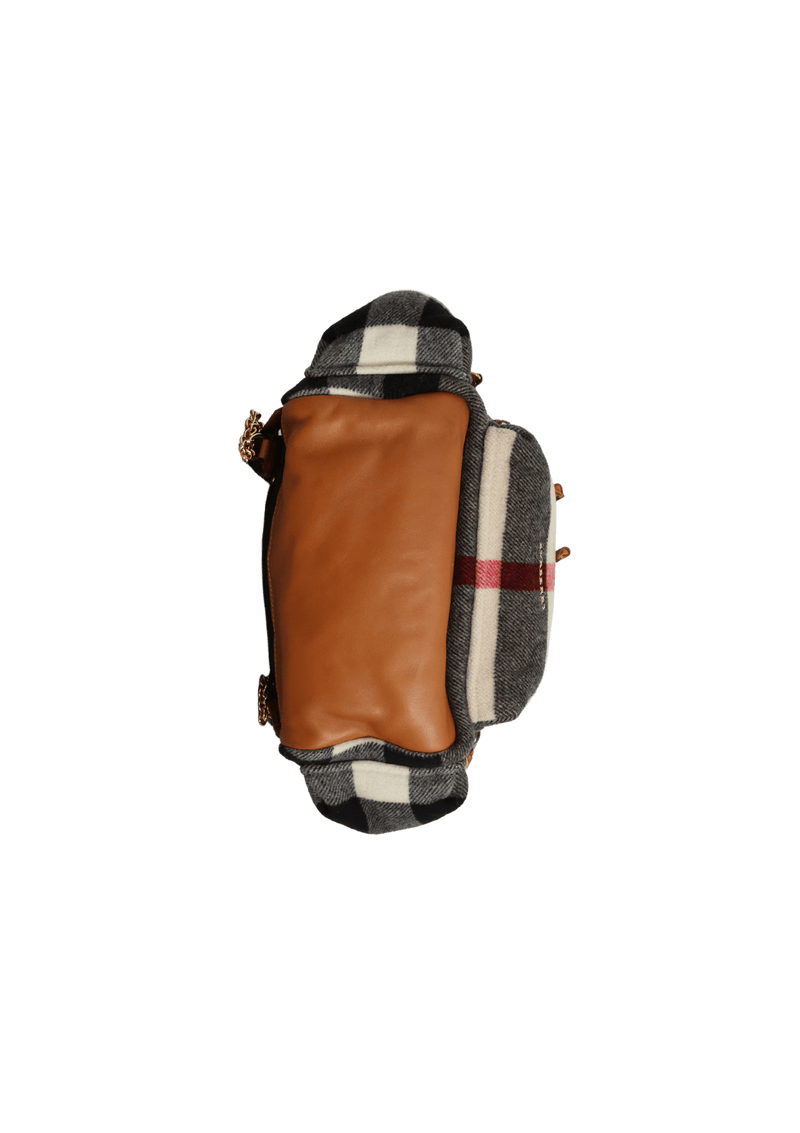 WOOL MEGA CHECK RUCKSACK BACKPACK