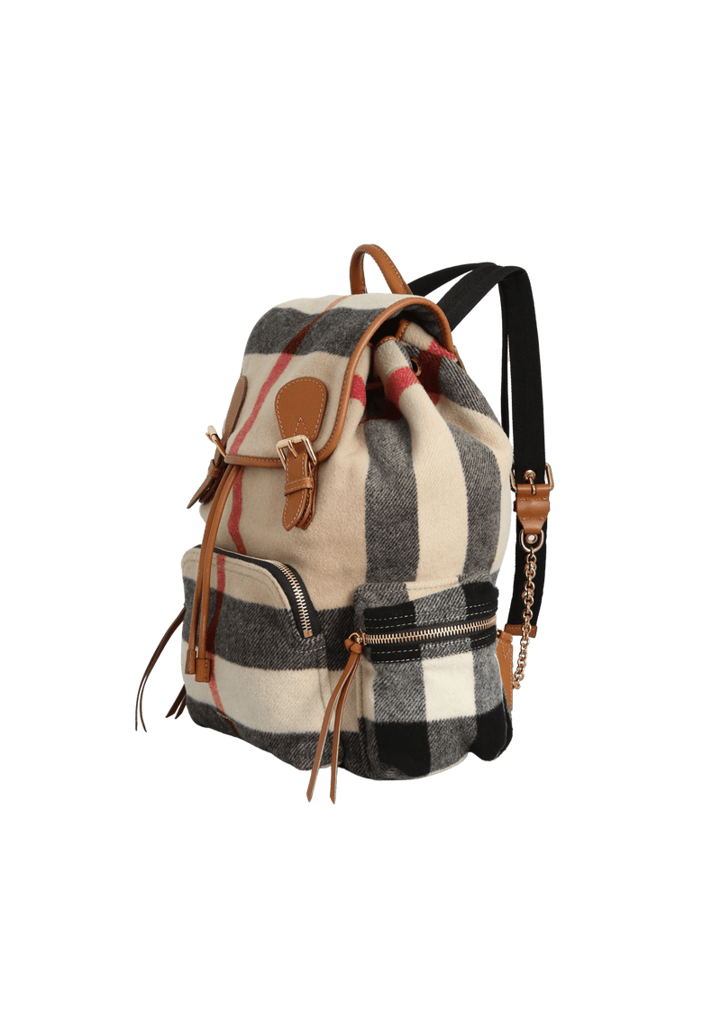 WOOL MEGA CHECK RUCKSACK BACKPACK