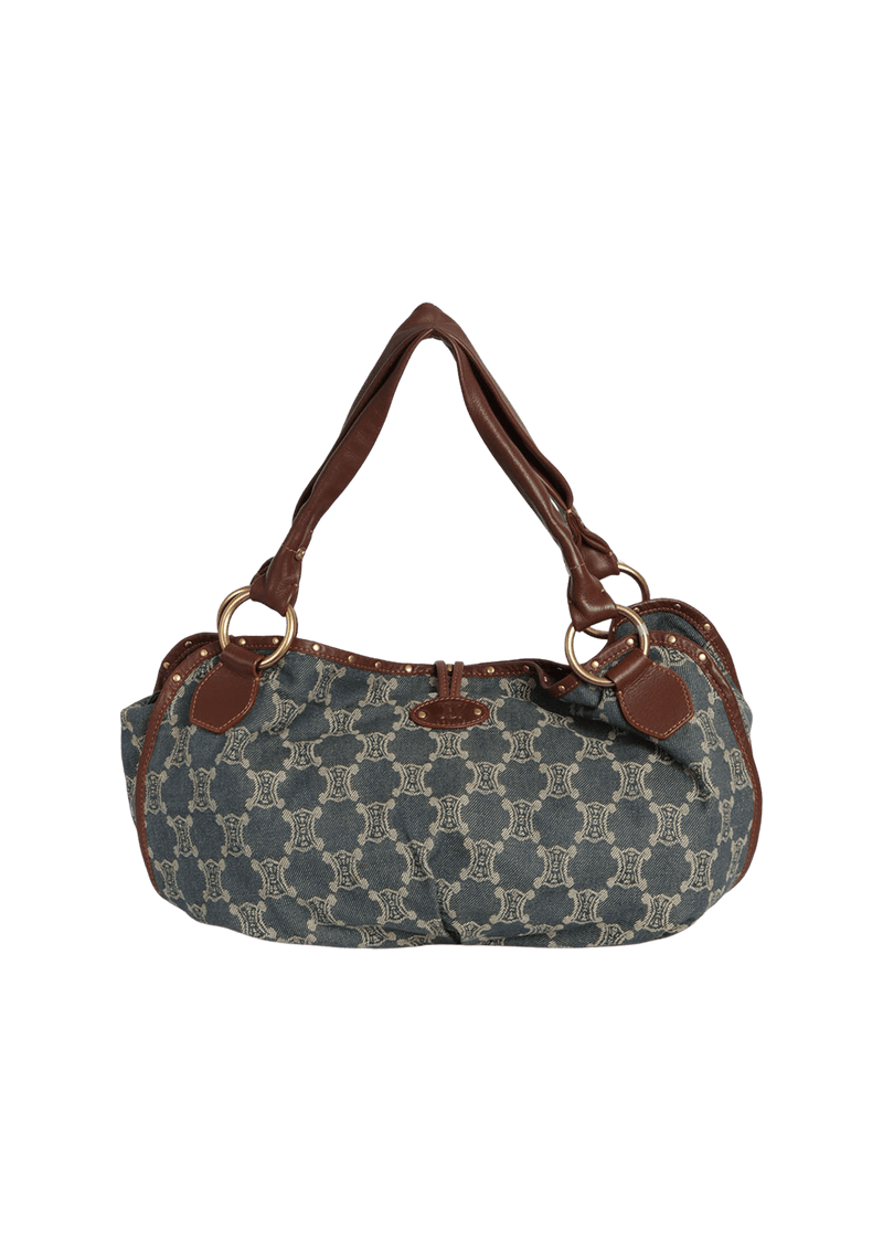 DENIM MACADAM SHOULDER BAG