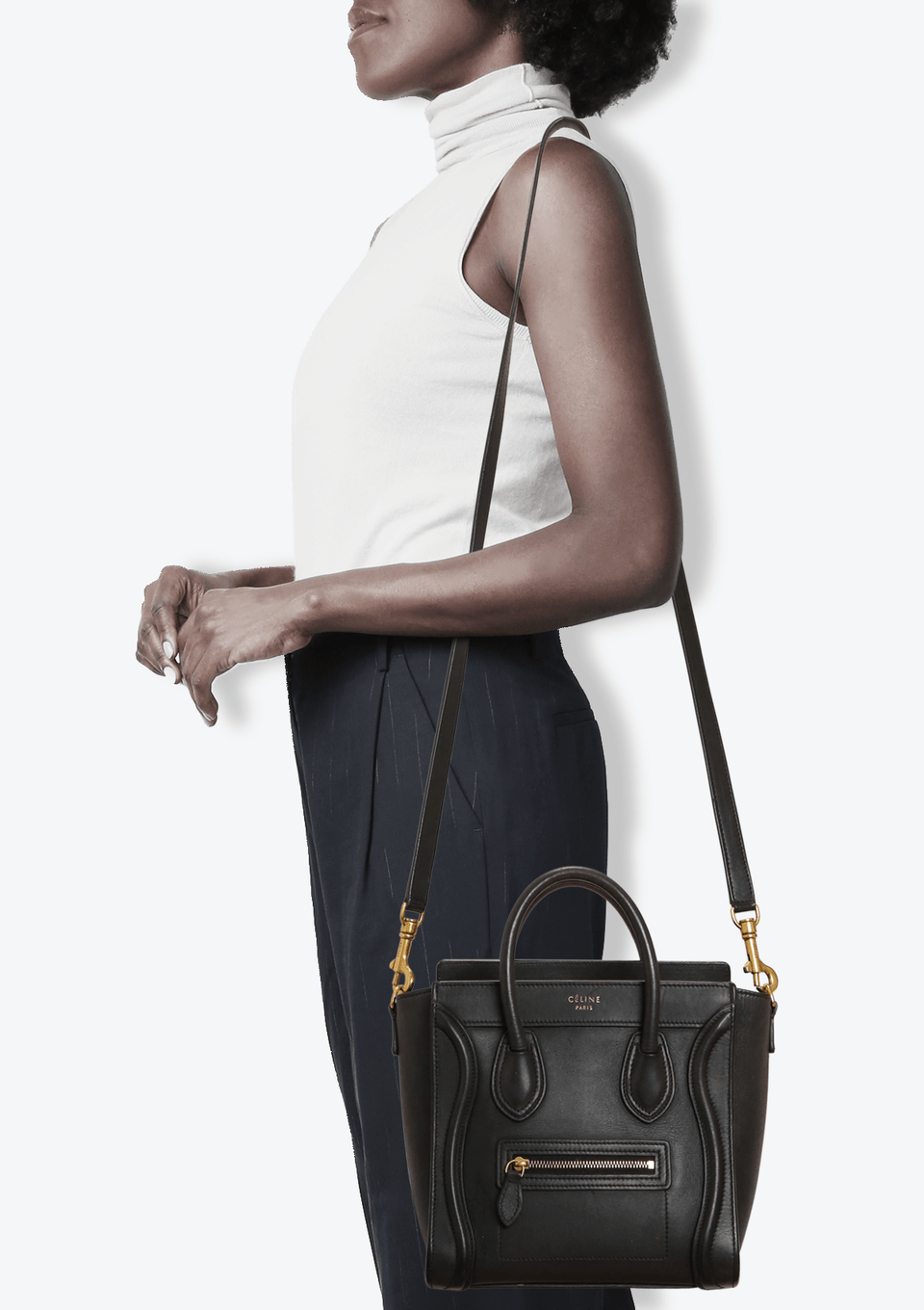 BOLSAS CELINE NANO LUGGAGE PRETO ORIGINAL – Gringa