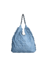 DENIM CHAIN HOBO BAG