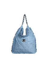 DENIM CHAIN HOBO BAG