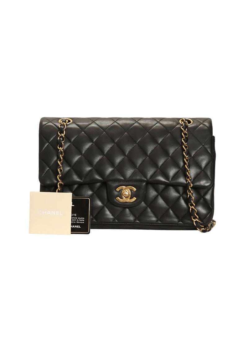 MEDIUM CLASSIC DOUBLE FLAP LAMBSKIN