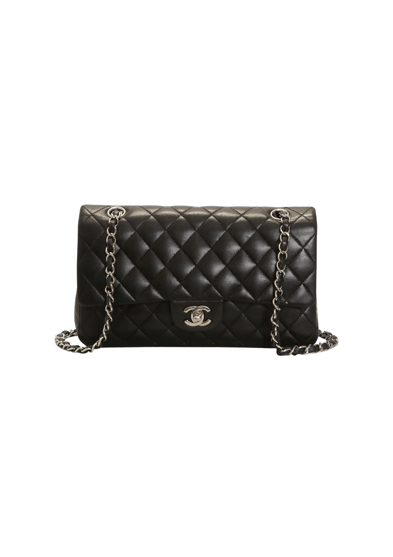 MEDIUM CLASSIC DOUBLE FLAP LAMBSKIN