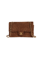 MEDIUM CLASSIC DOUBLE FLAP SUEDE
