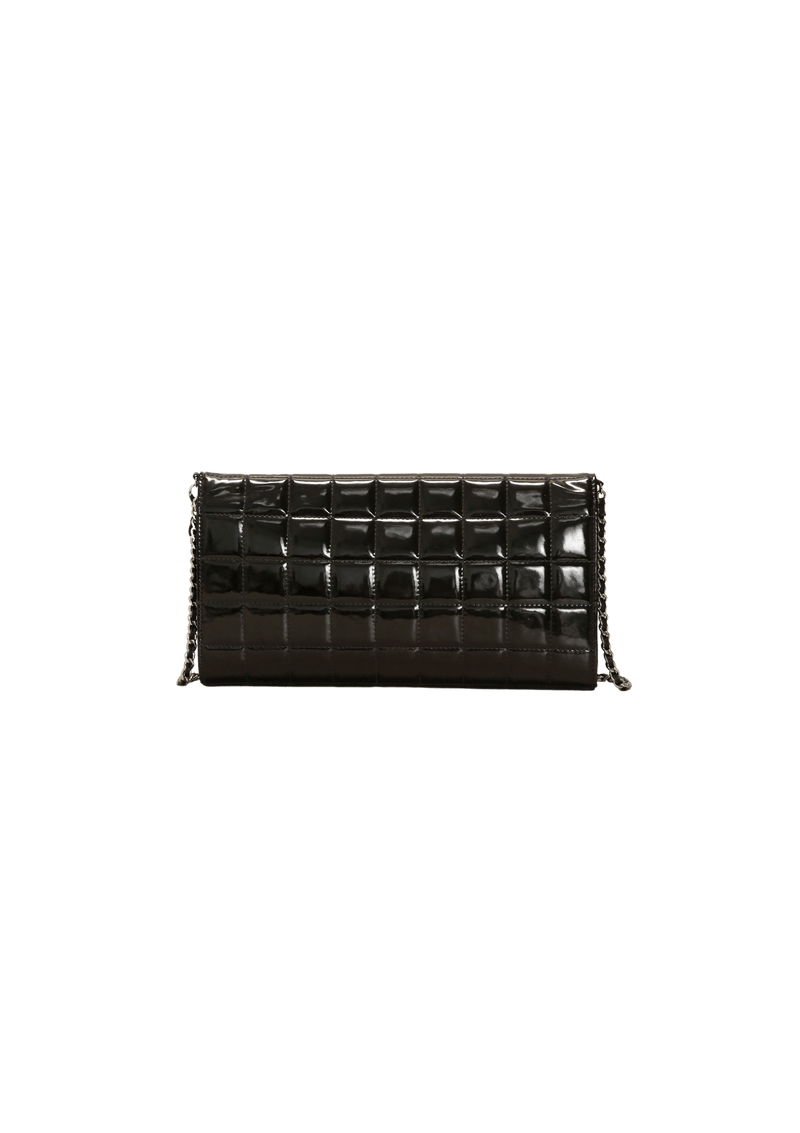 PATENT CHOCOLATE BAR CLUTCH