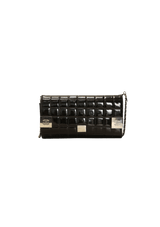 PATENT CHOCOLATE BAR CLUTCH