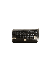 PATENT CHOCOLATE BAR CLUTCH