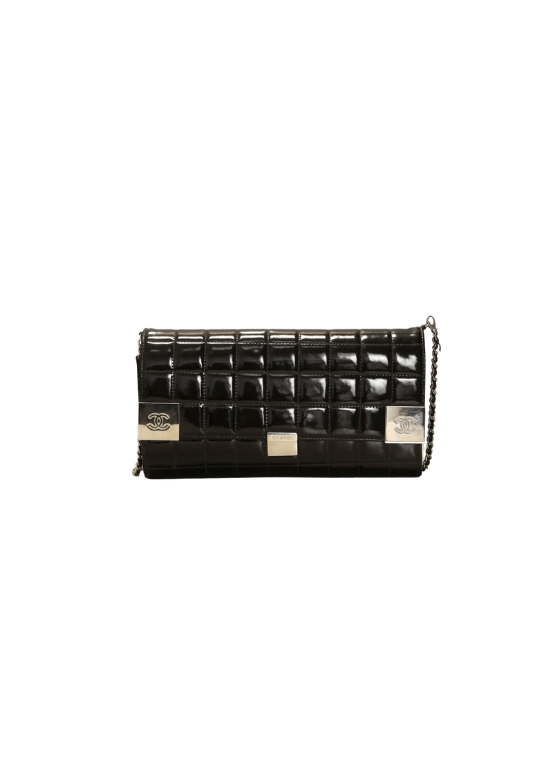 PATENT CHOCOLATE BAR CLUTCH