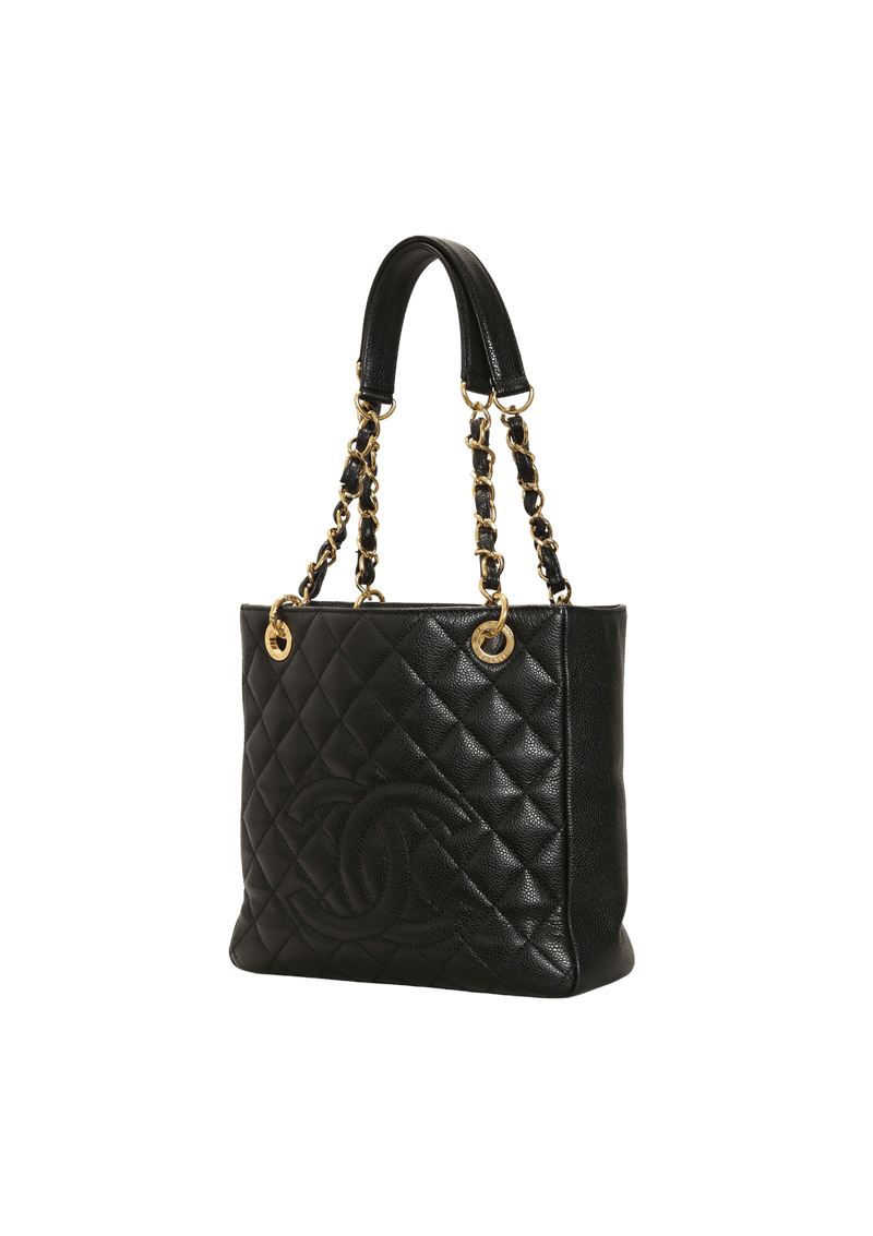 PETITE SHOPPING TOTE CAVIAR